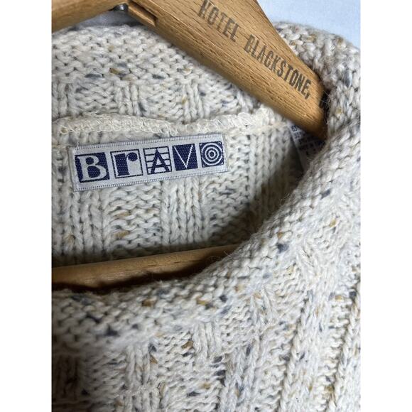 Bravo Roll Neck Sweater Pullover Wool Blend Mens Size Medium Vintage 1990s - Picture 8 of 10